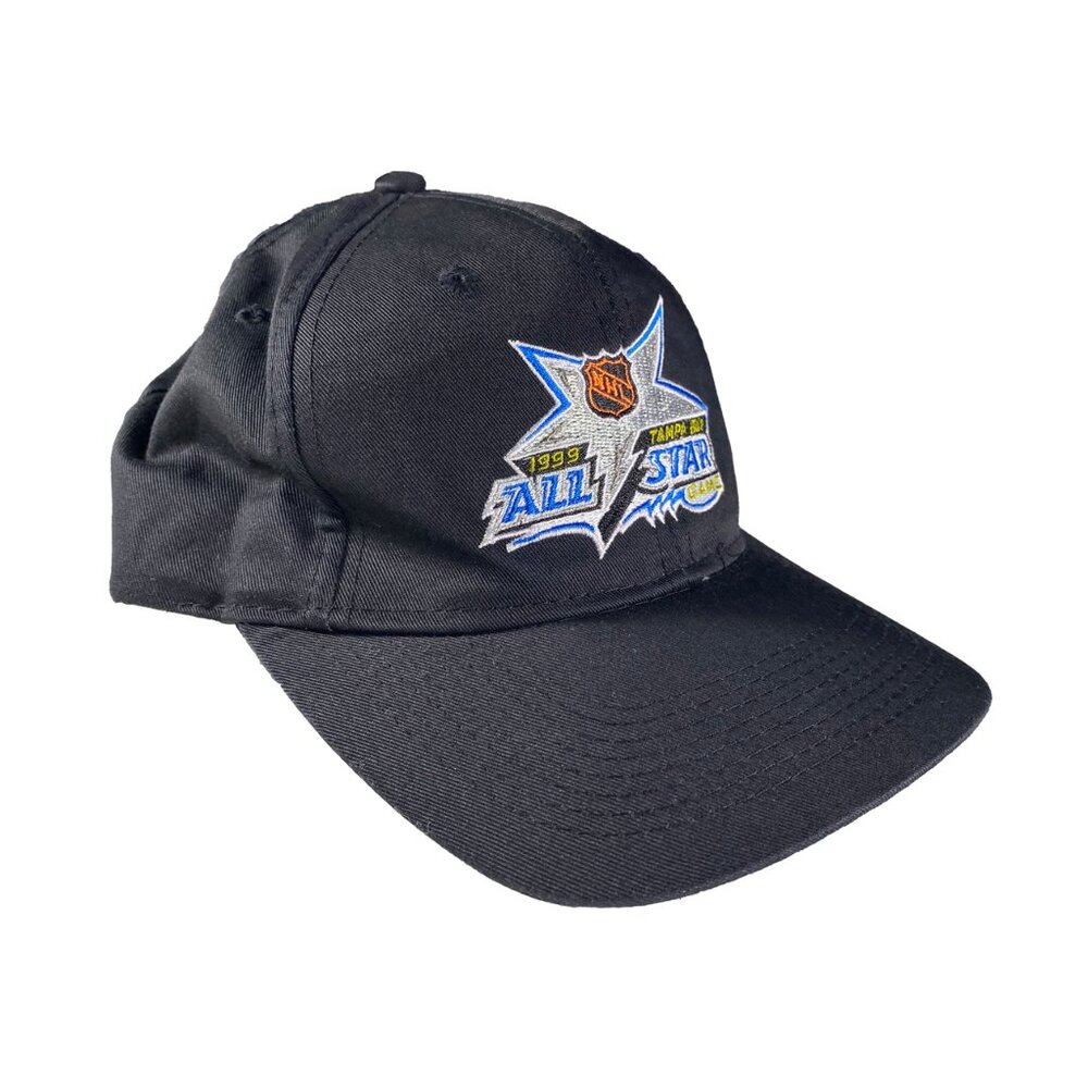 Vintage 1999 Starter Tampa Bay Lighting NHL All Star Strapback Hat black mens OS